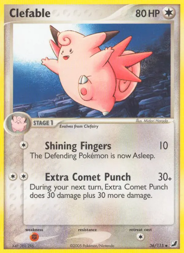Clefable Uncommon rarity Unseen Forces Pokémon card price — $54.00