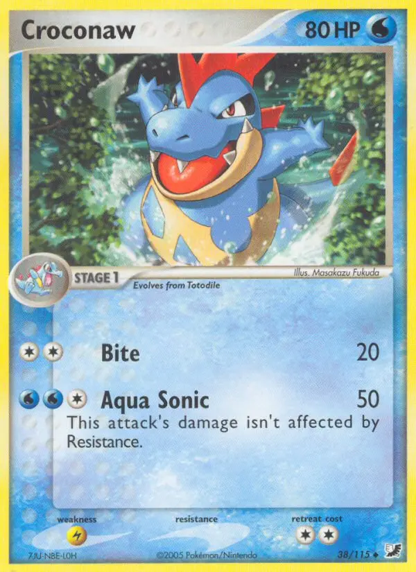 Croconaw Uncommon rarity Unseen Forces Pokémon card price — $75.00