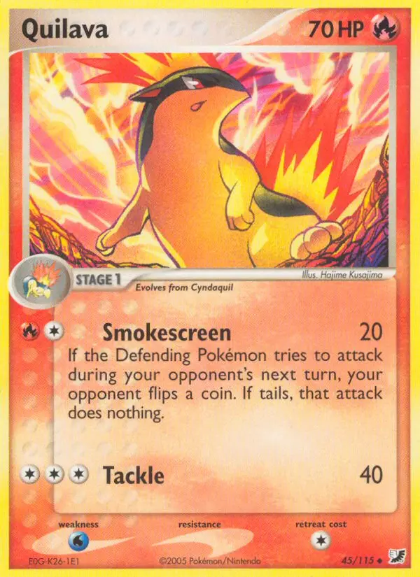 Quilava Uncommon rarity Unseen Forces Pokémon card price — $43.50