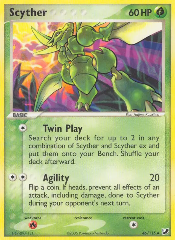 Scyther Uncommon rarity Unseen Forces Pokémon card price — $136.48