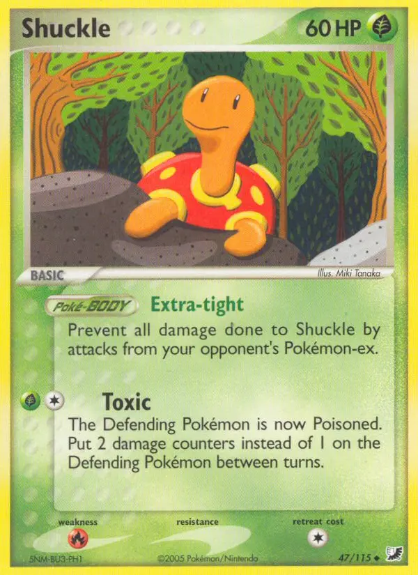 Shuckle Uncommon rarity Unseen Forces Pokémon card price — $58.26