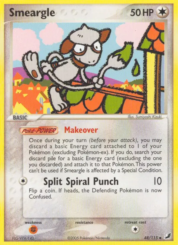 Smeargle Uncommon rarity Unseen Forces Pokémon card price — $46.95