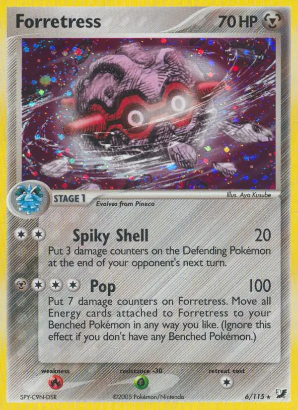 Forretress Rare rarity Unseen Forces Pokémon card price — $38.16
