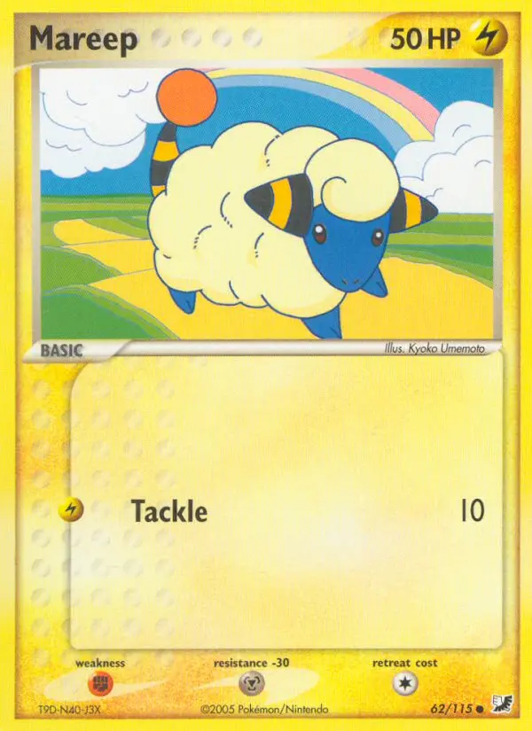 Mareep Common rarity Unseen Forces Pokémon card price — $50.52