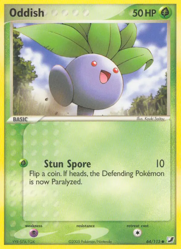 Oddish Common rarity Unseen Forces Pokémon card price — $59.66