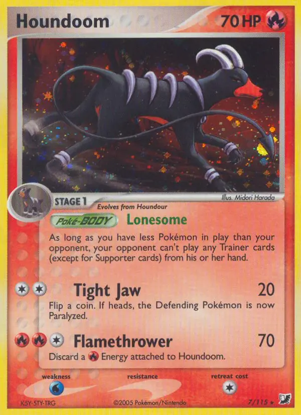 Houndoom Rare rarity Unseen Forces Pokémon card price — $128.99