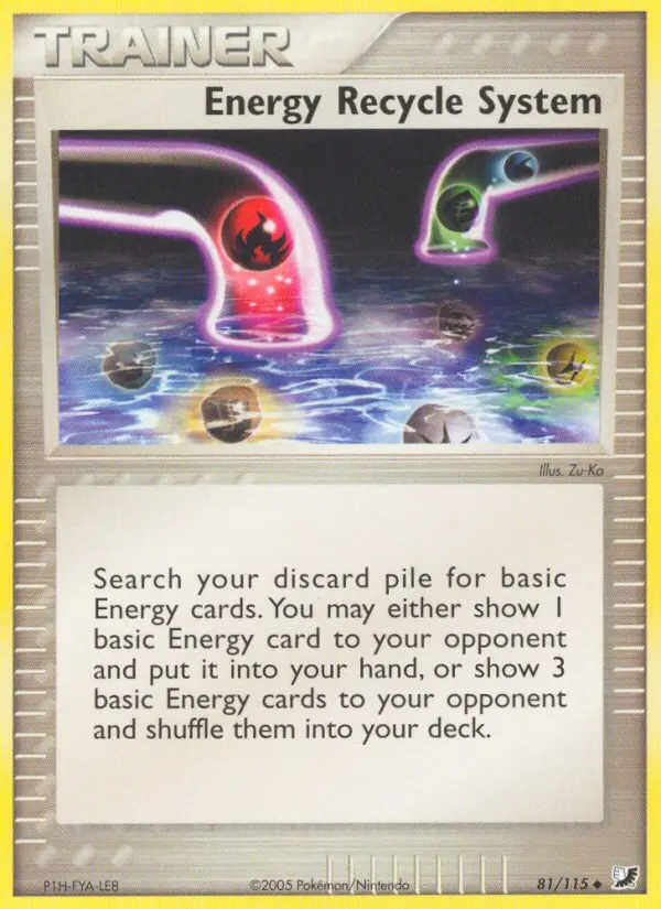 Energy Recycle System Uncommon rarity Unseen Forces Pokémon card price — $3.68