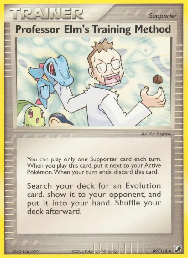 Professor Elm's Training Method Uncommon rarity Unseen Forces Pokémon card price — $17.23