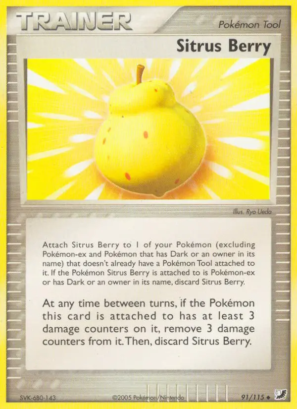 Sitrus Berry Uncommon rarity Unseen Forces Pokémon card price — $6.71