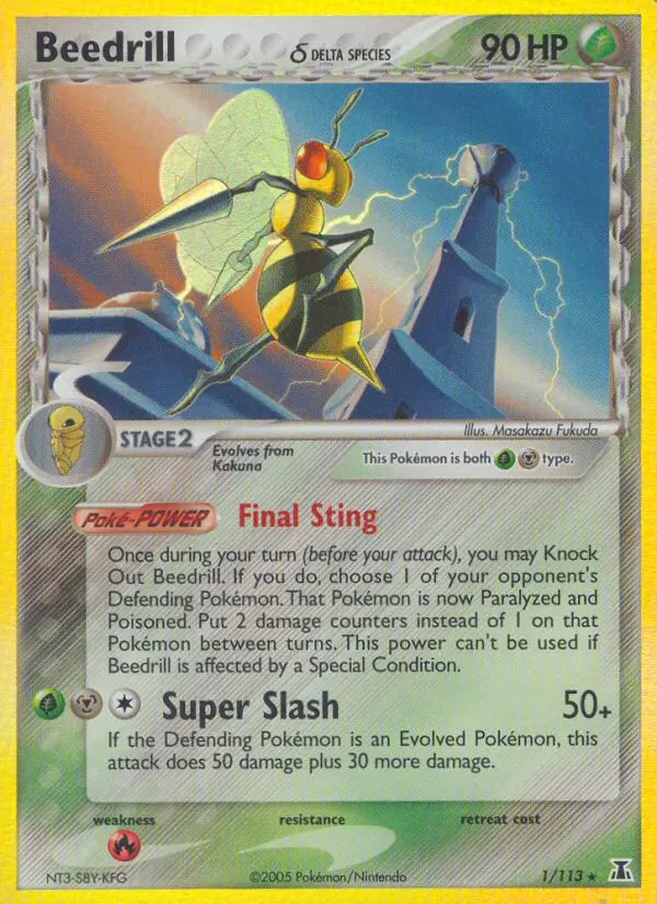 Beedrill δ Rare rarity Delta Species Pokémon card price — $17.74