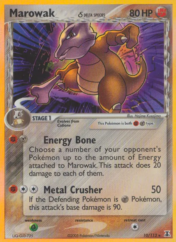 Marowak δ Rare rarity Delta Species Pokémon card price — $16.42