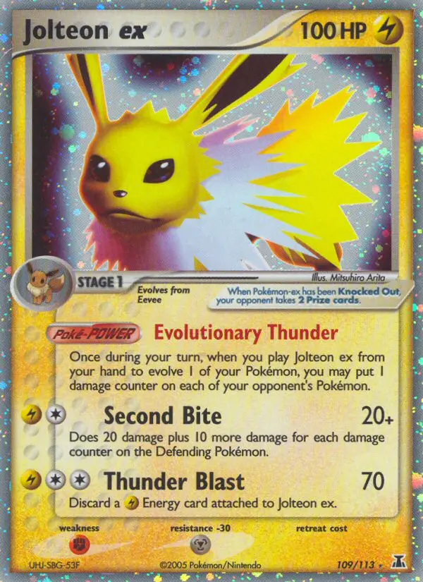 Jolteon ex Rare rarity Delta Species Pokémon card price — $209.95