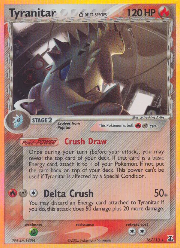Tyranitar δ Rare rarity Delta Species Pokémon card price — $50.97