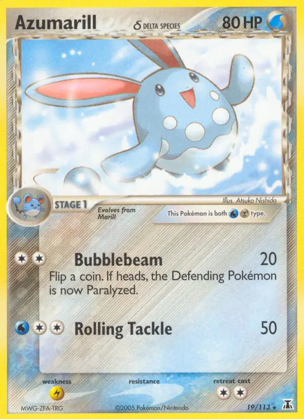 Azumarill δ Rare rarity Delta Species Pokémon card price — $3.32