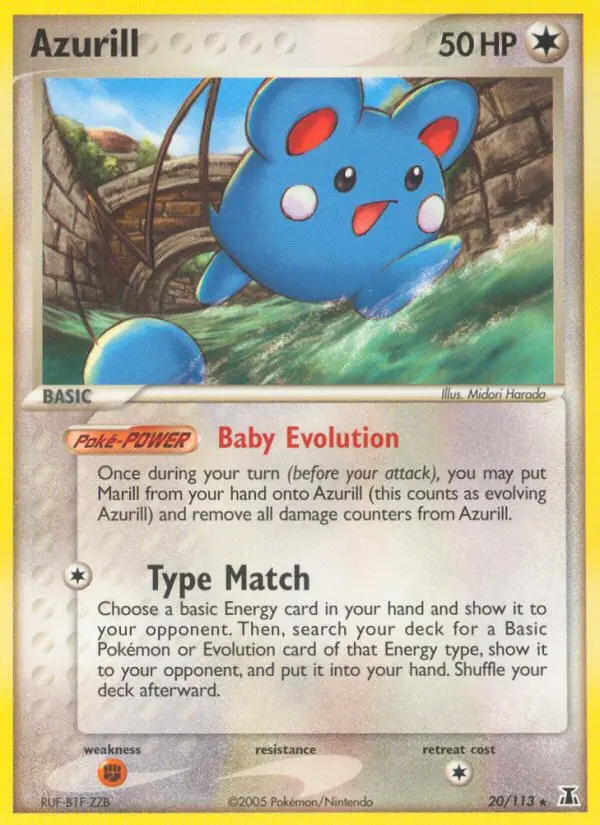 Azurill Rare rarity Delta Species Pokémon card price — $34.50