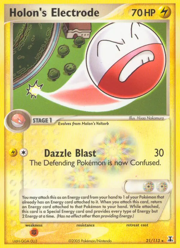 Holon's Electrode Rare rarity Delta Species Pokémon card price — $18.00