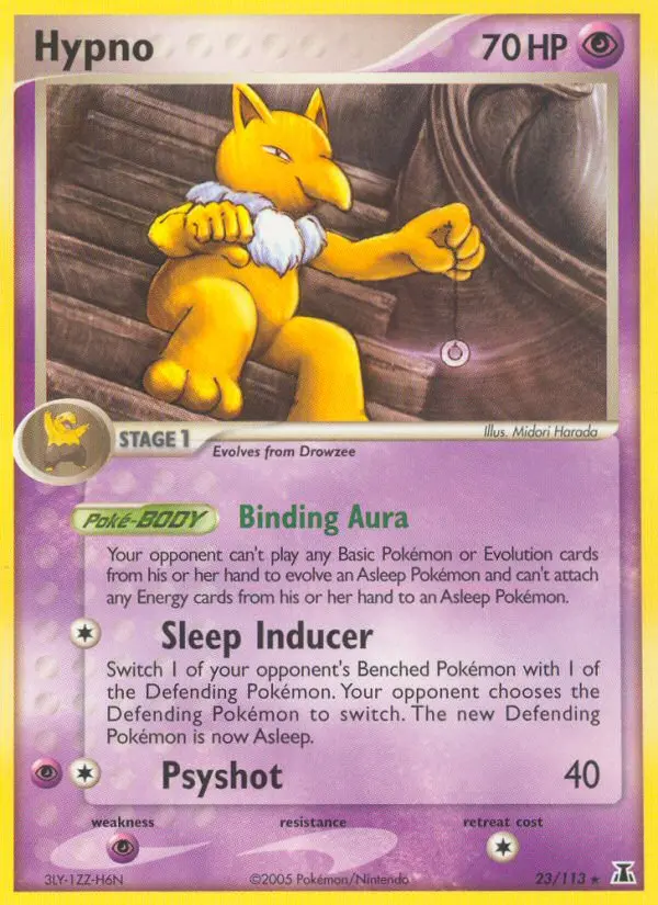 Hypno Rare rarity Delta Species Pokémon card price — $30.56