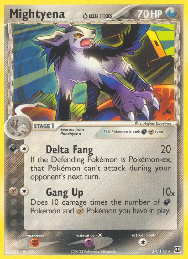 Mightyena δ Rare rarity Delta Species Pokémon card price — $5.77