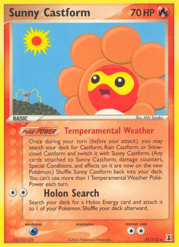 Sunny Castform Rare rarity Delta Species Pokémon card price — $28.90