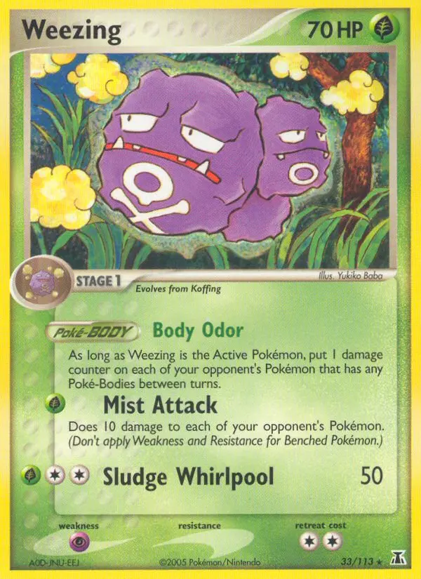 Weezing Rare rarity Delta Species Pokémon card price — $29.31