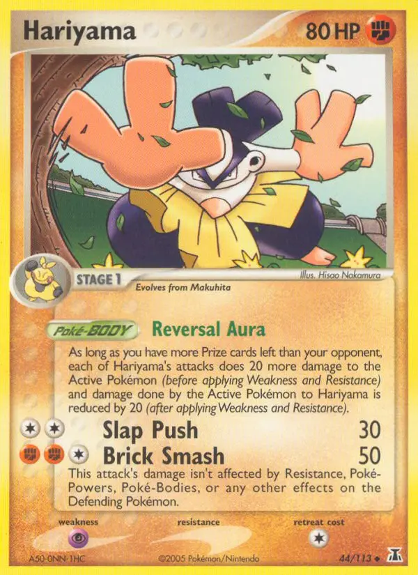 Hariyama Uncommon rarity Delta Species Pokémon card price — $12.10