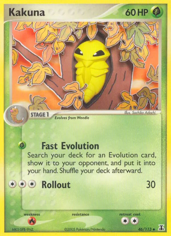 Kakuna Uncommon rarity Delta Species Pokémon card price — $33.32