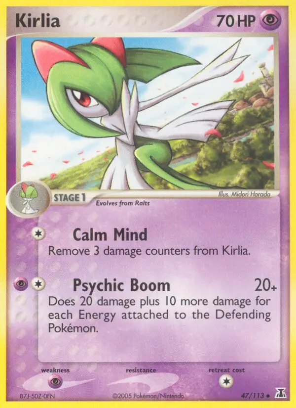 Kirlia Uncommon rarity Delta Species Pokémon card price — $26.98