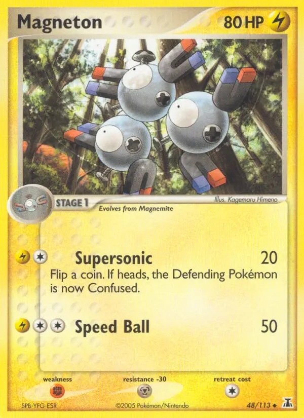 Magneton Uncommon rarity Delta Species Pokémon card price — $20.49