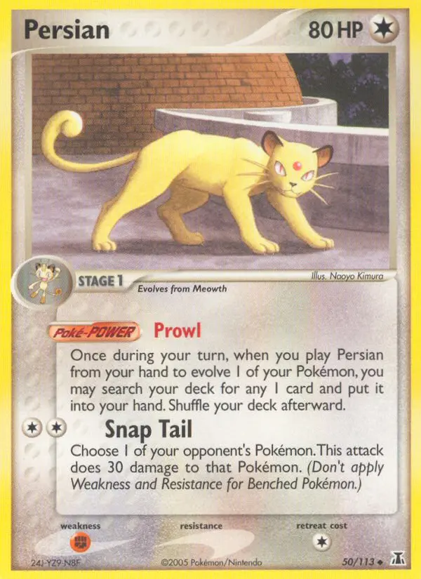 Persian Uncommon rarity Delta Species Pokémon card price — $30.49