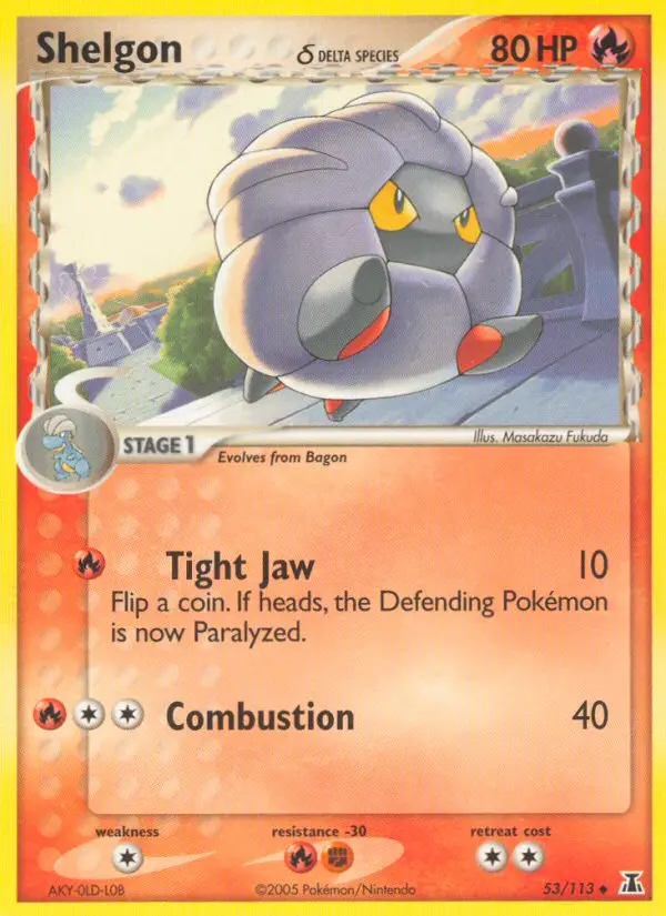 Shelgon δ Uncommon rarity Delta Species Pokémon card price — $1.19