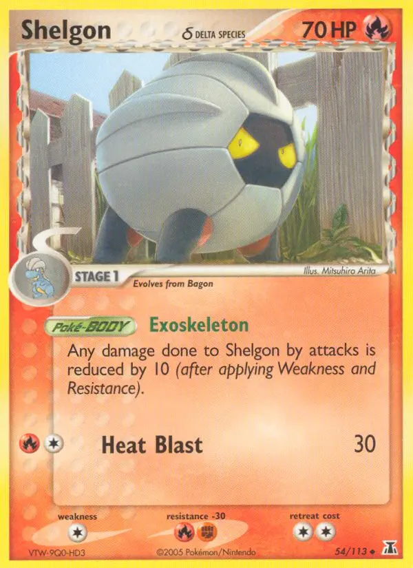 Shelgon δ Uncommon rarity Delta Species Pokémon card price — $1.19