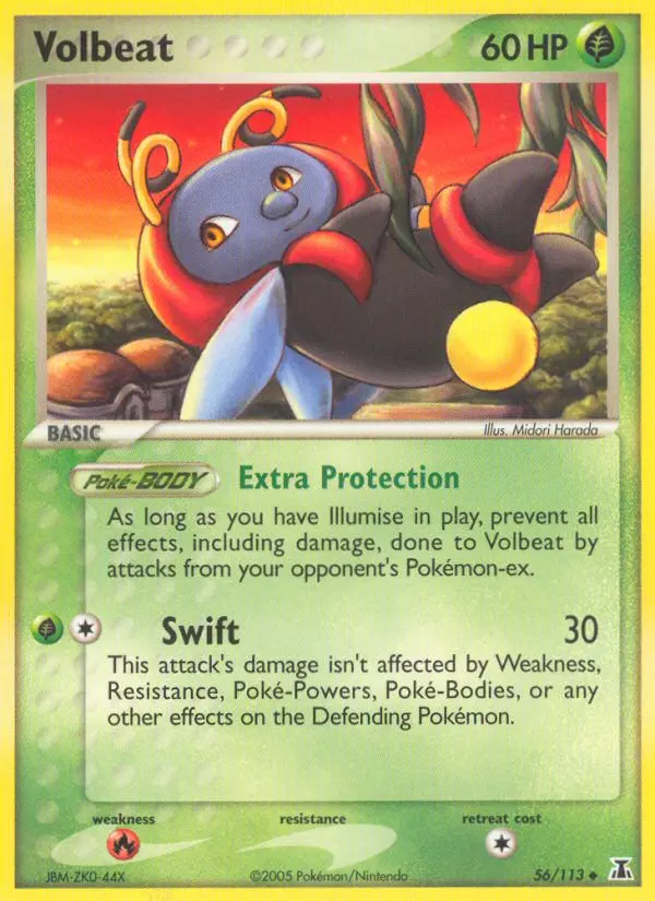 Volbeat Uncommon rarity Delta Species Pokémon card price — $25.89