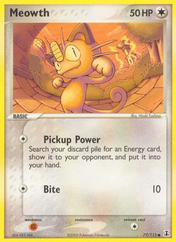 Meowth Common rarity Delta Species Pokémon card price — $64.10