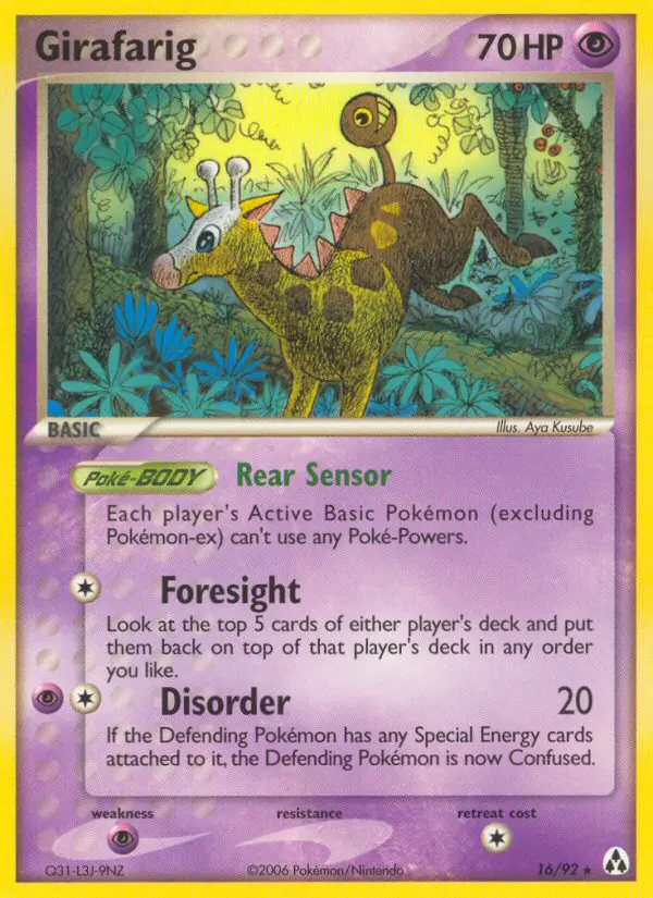 Girafarig Rare rarity Legend Maker Pokémon card price — $24.66
