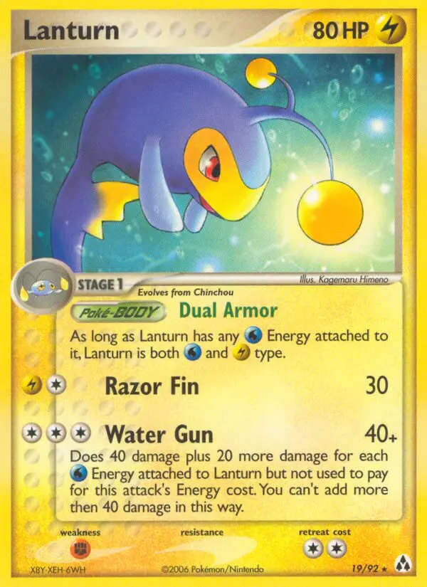 Lanturn Rare rarity Legend Maker Pokémon card price — $17.99