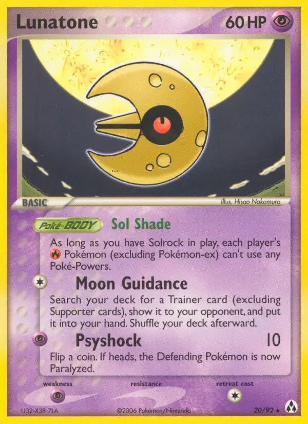 Lunatone Rare rarity Legend Maker Pokémon card price — $26.03
