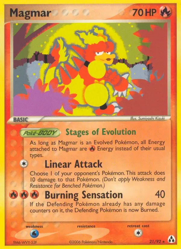 Magmar Rare rarity Legend Maker Pokémon card price — $98.27