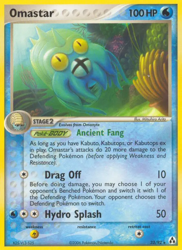 Omastar Rare rarity Legend Maker Pokémon card price — $35.00