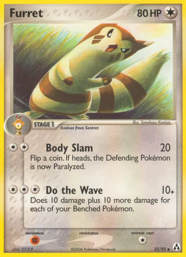 Furret Uncommon rarity Legend Maker Pokémon card price — $43.31