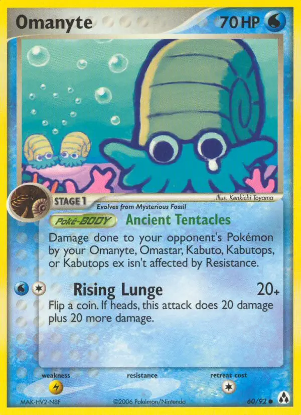 Omanyte Common rarity Legend Maker Pokémon card price — $110.50