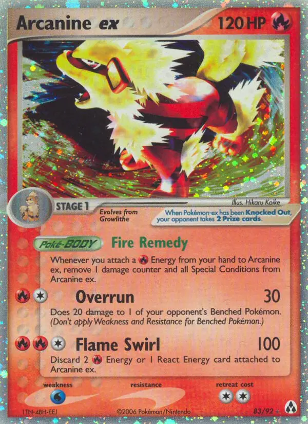 Arcanine ex Rare rarity Legend Maker Pokémon card price — $457.49