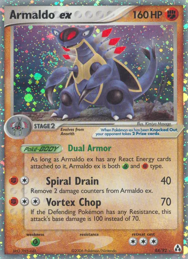 Armaldo ex Rare rarity Legend Maker Pokémon card price — $110.37