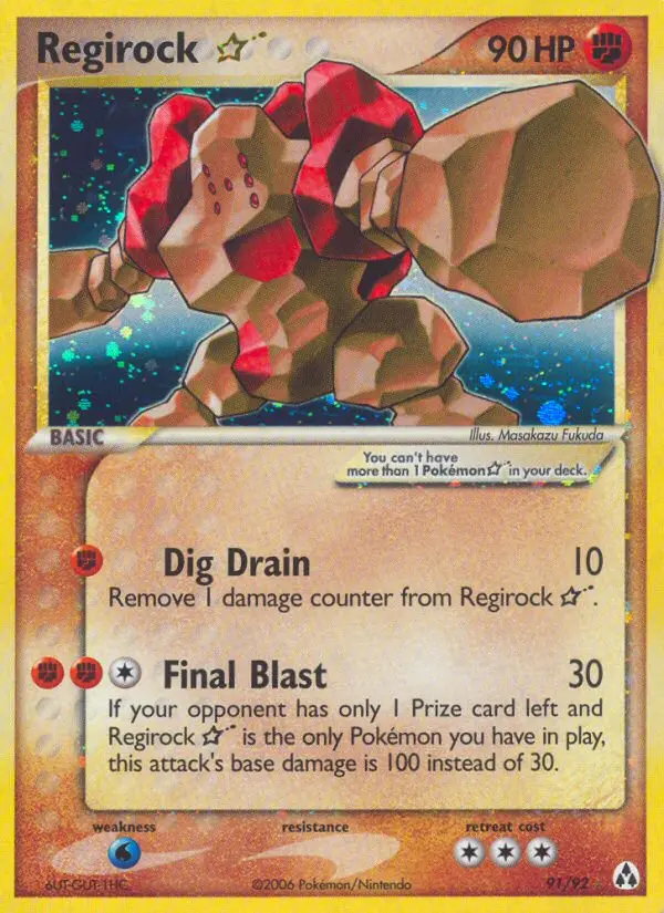 Regirock ☆ Rare rarity Legend Maker Pokémon card price — $747.00
