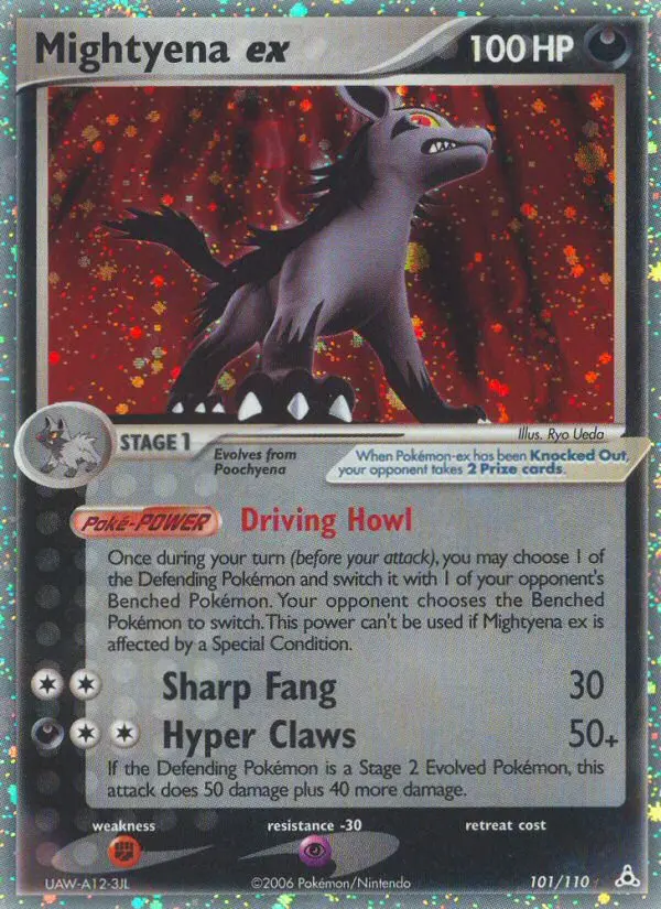 Mightyena ex Rare rarity Holon Phantoms Pokémon card price — $69.88