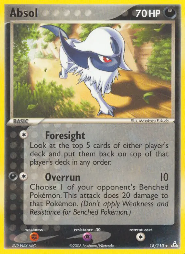 Absol Rare rarity Holon Phantoms Pokémon card price — $77.31