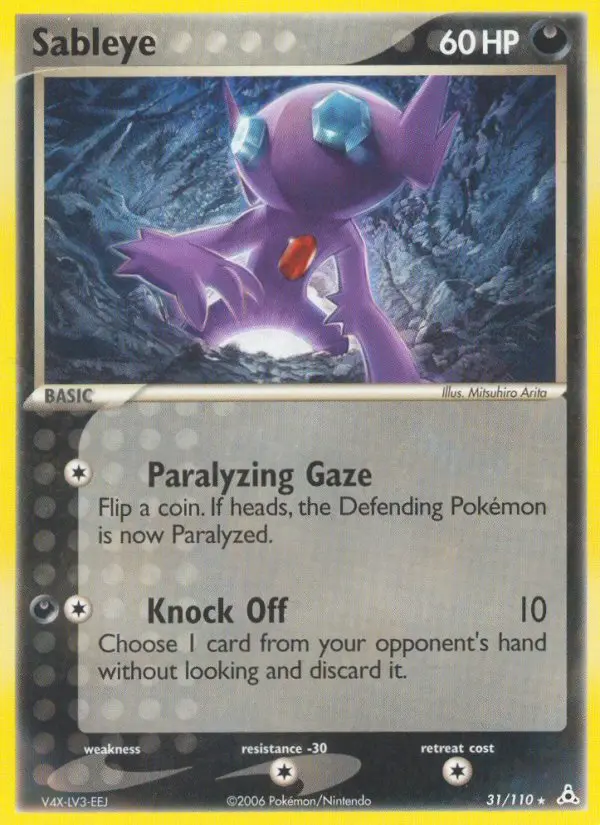 Sableye Rare rarity Holon Phantoms Pokémon card price — $61.20