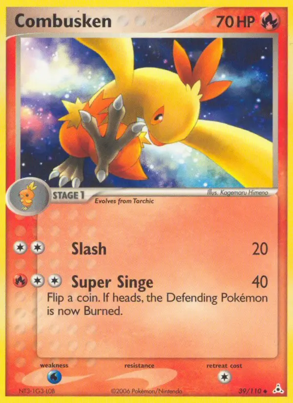 Combusken Uncommon rarity Holon Phantoms Pokémon card price — $41.98