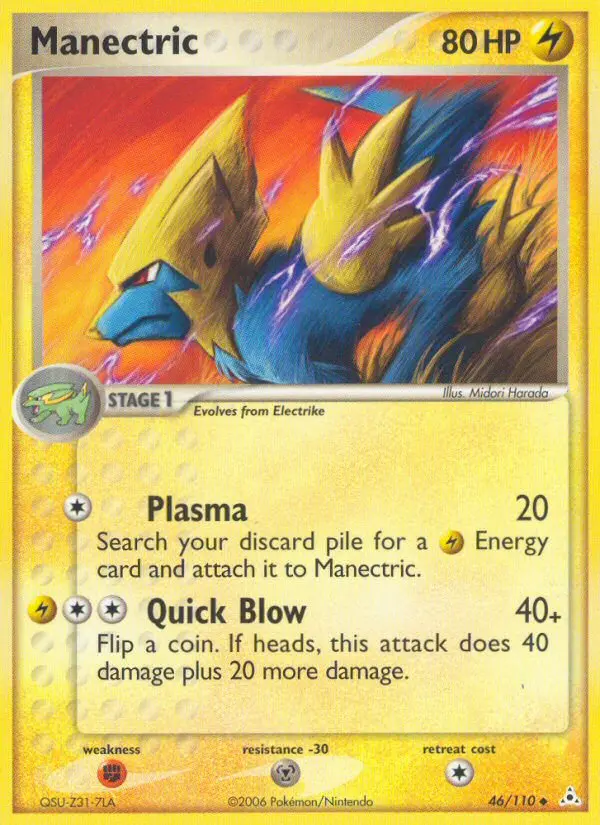 Manectric Uncommon rarity Holon Phantoms Pokémon card price — $21.49