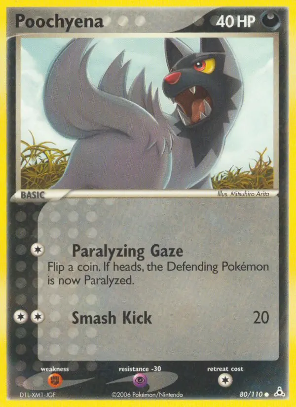 Poochyena Common rarity Holon Phantoms Pokémon card price — $12.45