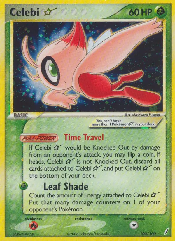 Celebi ☆ Rare rarity Crystal Guardians Pokémon card price — $950.00